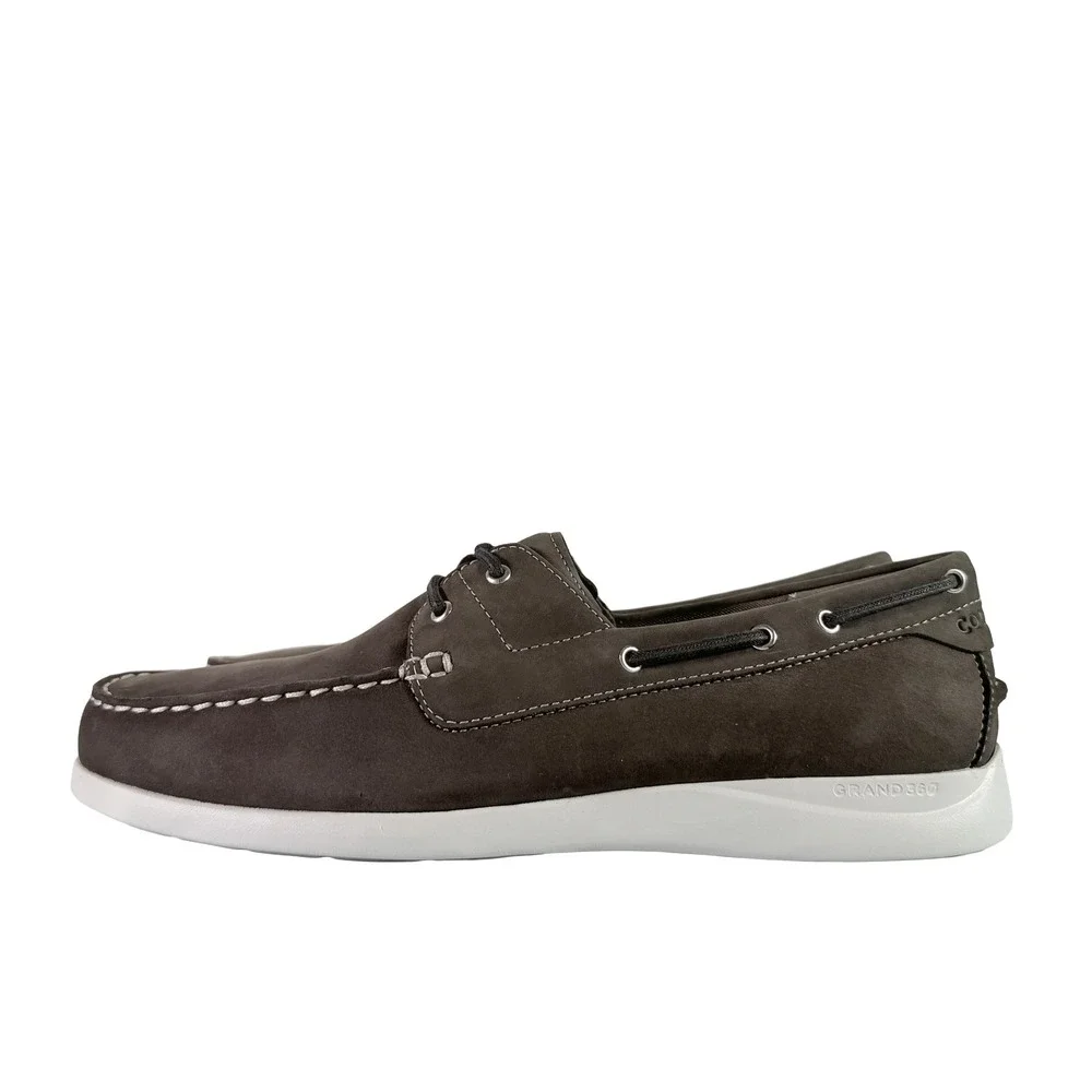 Cole Haan Grand Atlantic Boat Shoe Gray Pinstripe Men's Size 10 M NIB